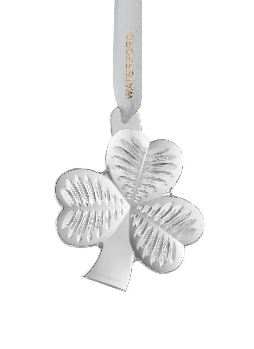 Waterford Crystal Mini Shamrock Christmas Tree Ornament